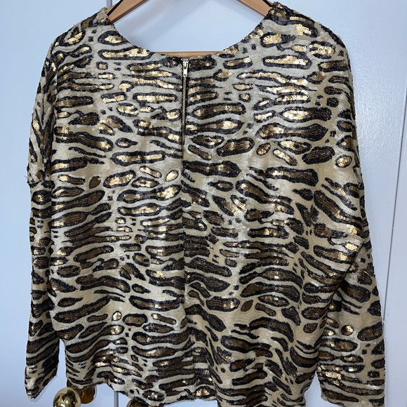 Zara sequin animal print top - Picture 7 of 7